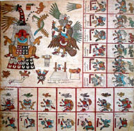 Страница 13 от кодекс Borbonicus на ацтеките