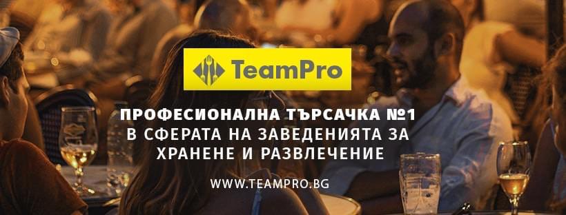 TeamPro – платформата, зад която стоят млади и амбициозни хора от бранша на заведенията за хранене и развлечение