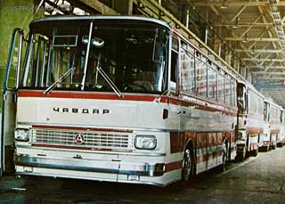 Автобус “Чавдар”, произведен в завод “Чавдар” в Ботевград, 80-те години на ХХ век