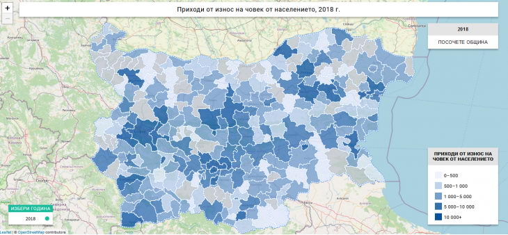 Карти: Приходи от износ