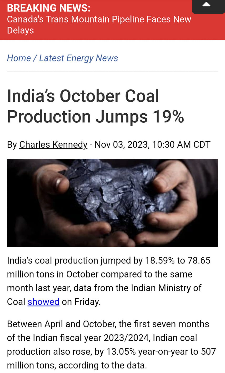 Пресни факти за енергетиката на Индия